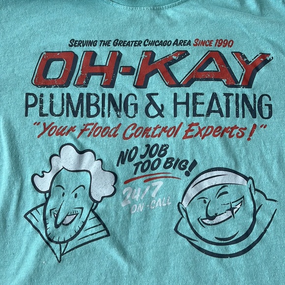 Home Alone 20th Century Studios tshirt large OH-KAY Plumbing - Picture 2 of 3